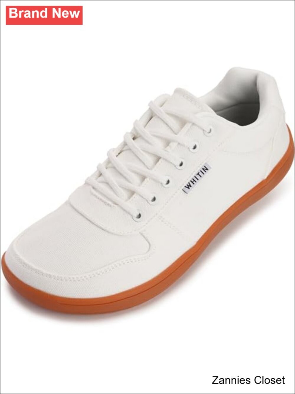 ✨ WHITIN Minimalist Barefoot Shoes Wide Toe Box Zero Drop Canvas Sneakers